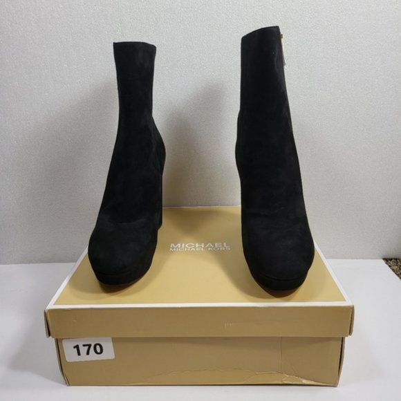 Michael Kors Frenchie Suede Platform Booties SIZE-10-M COD/170 - Picture 7 of 7